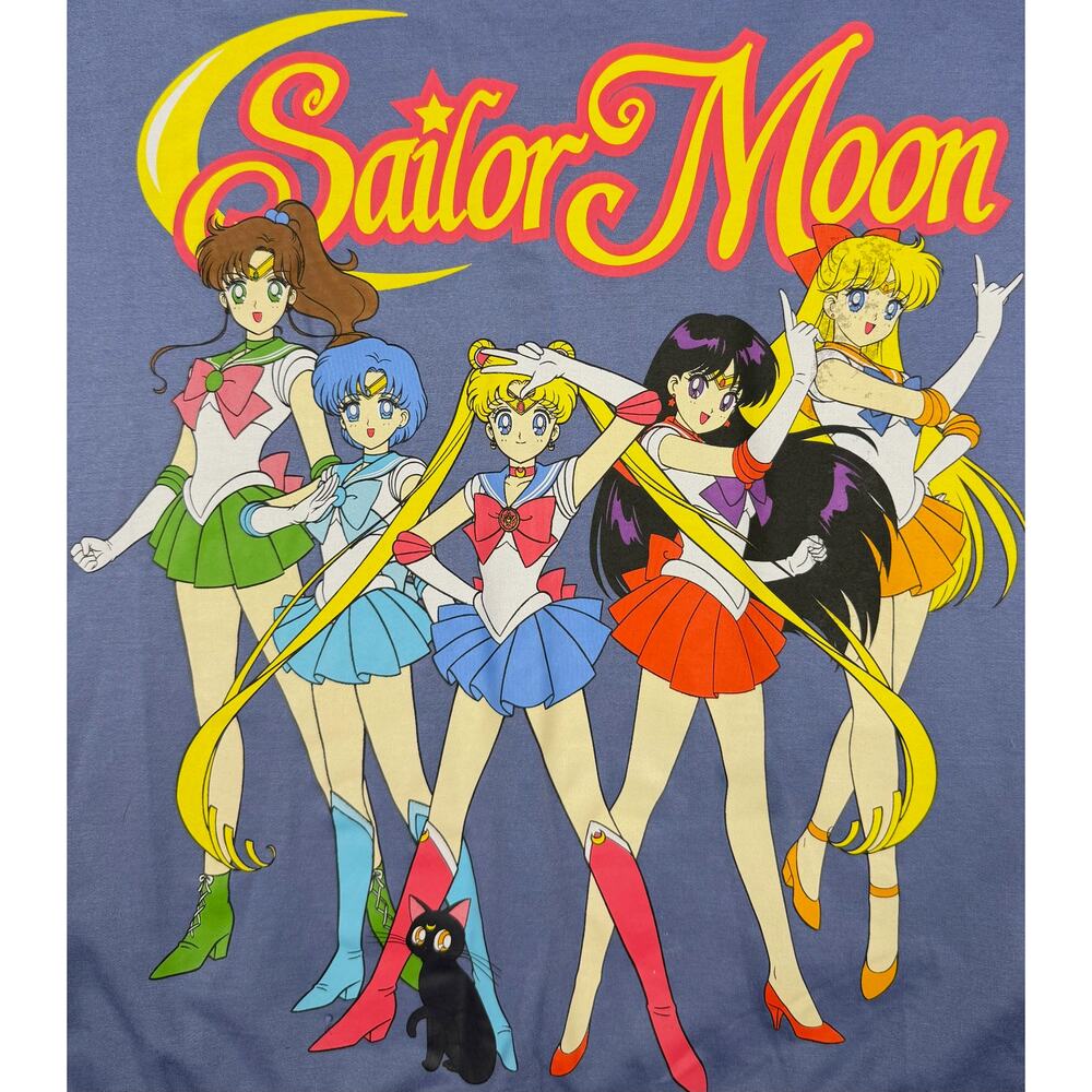 Sailor Moon Anime Crewneck Sweatshirt Women’s Large Purple Graphic - Picture 5 of 7